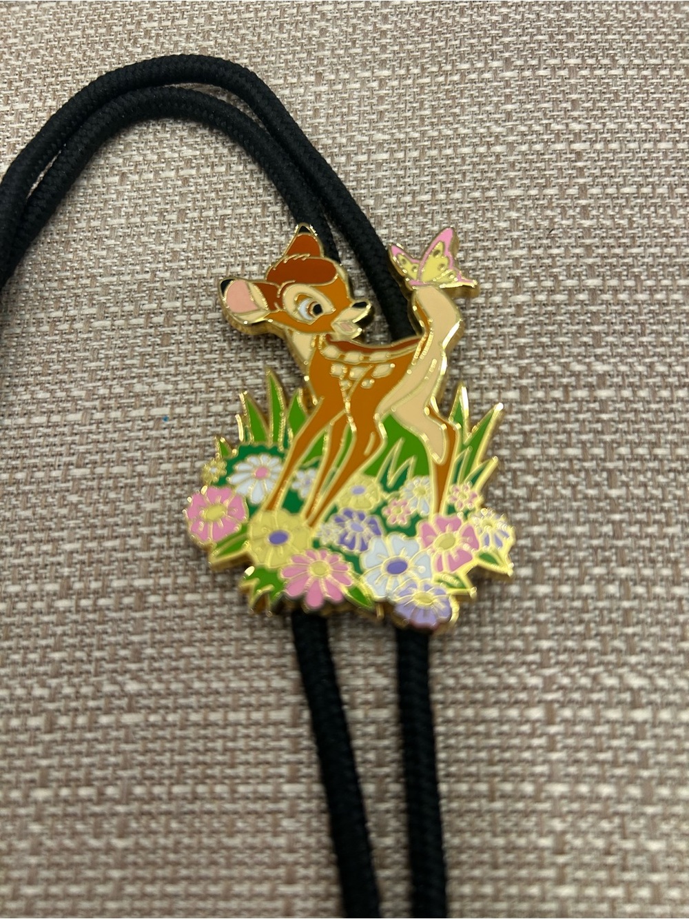 Disney Cast Exclusive Bambi Lanyard ID Badge Holder with Butterfly